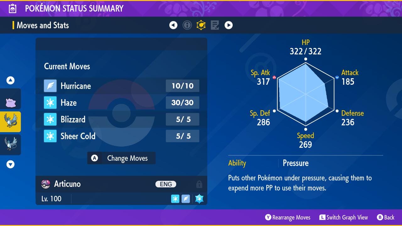 SHINY 6IV ARTICUNO / Pokémon Scarlet and Violet / Legendary Pokemon / Shiny Pokemon / Competitive Battle Ready / Free Shiny / EV Trained