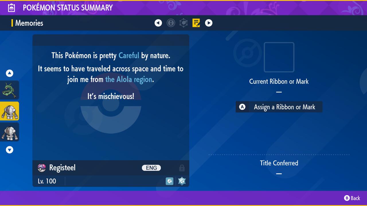 SHINY 6IV REGISTEEL / Pokémon Scarlet and Violet / 6IV Pokemon / Shiny Pokemon / Competitive / Free Shiny / Fast Trade / Pokerus /