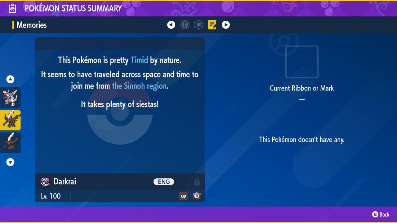 SHINY 6IV DARKRAI / Pokémon Scarlet and Violet / 6IV Pokemon / Shiny Pokemon / Mythical Pokemon / Hidden Treasure of Area Zero: Teal Mask