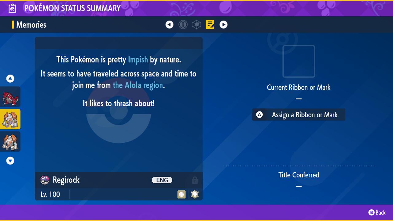SHINY 6IV REGIROCK / Pokémon Scarlet and Violet / 6IV Pokemon / Shiny Pokemon / Competitive / Free Shiny / Fast Trade / Pokerus /