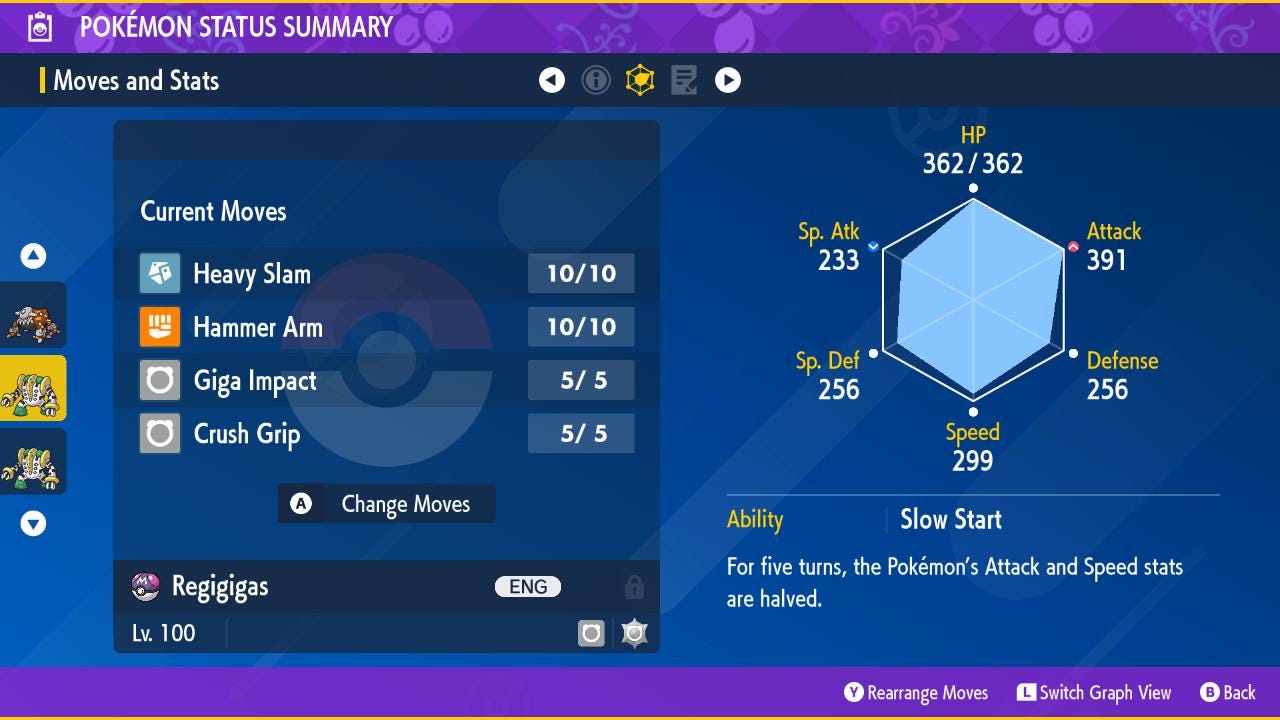 SHINY 6IV REGIGIGAS / Pokémon Scarlet and Violet / 6IV Pokemon / Shiny Pokemon / Competitive / Free Shiny / Fast Trade / Pokerus /