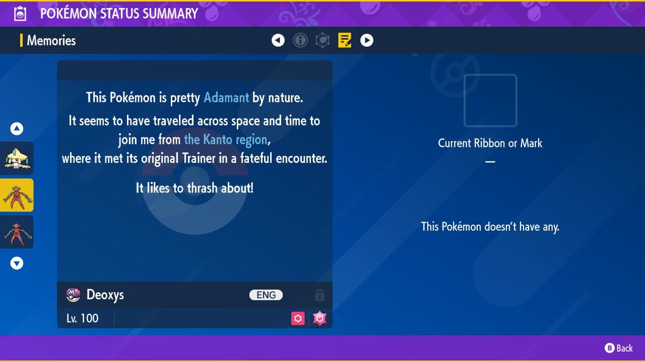SHINY 6IV DEOXYS / Pokémon Scarlet and Violet / 6IV Pokemon / Shiny Pokemon / Competitive / Mythical Pokemon / Fast Trade / Pokerus /