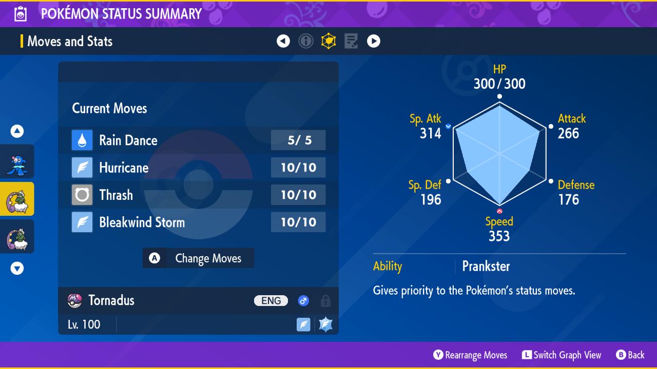 SHINY 6IV TORNADUS EV Trained | Scarlet & Violet Pokémon | Battle Ready Competitive | Free Bonus Shiny |
