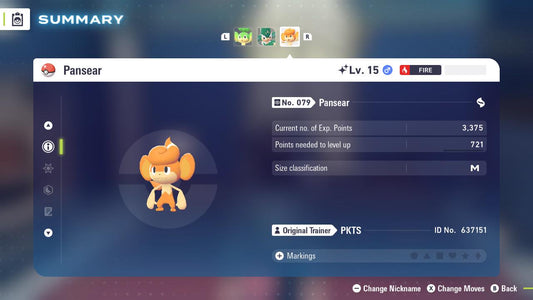 Pokemon Legends Z-A SHINY 6IV PANSEAR / Competitive Set Battle Ready EV Trained / Shiny Pokemon / Customizable / Fast Trade /