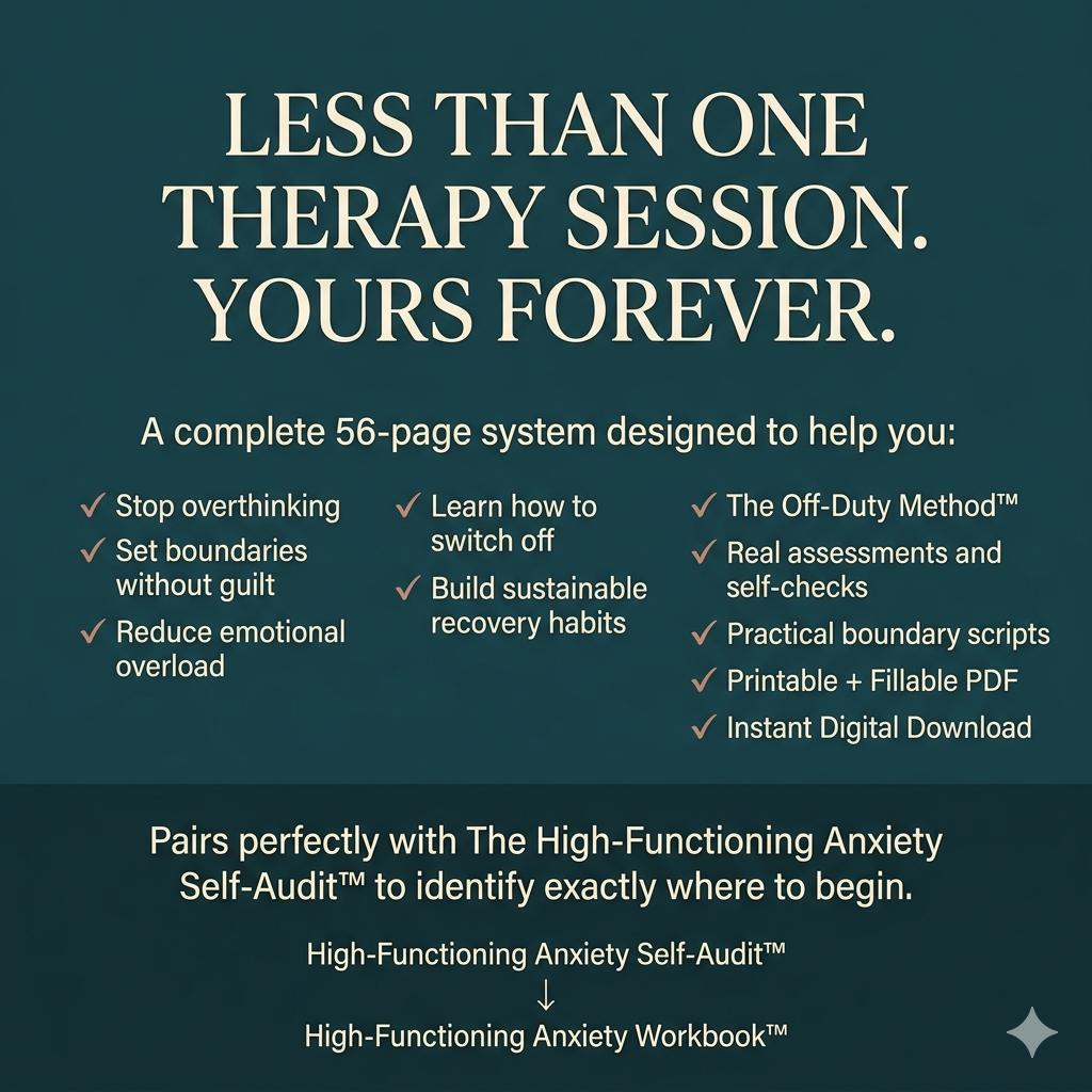 High Functioning Anxiety Workbook Printable PDF Stop Overthinking People Pleasing Boundaries Emotional Exhaustion Self Help - PokeTradingShop