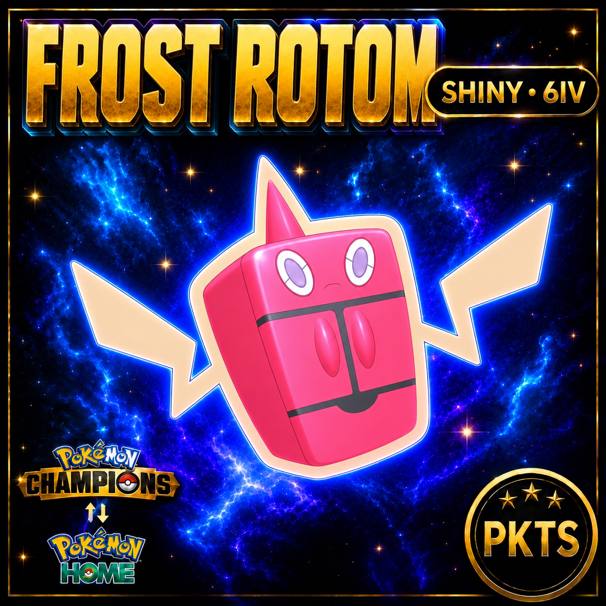 Shiny Frost Rotom Pokémon Champions 6IV Competitive Battle Ready - Image 1