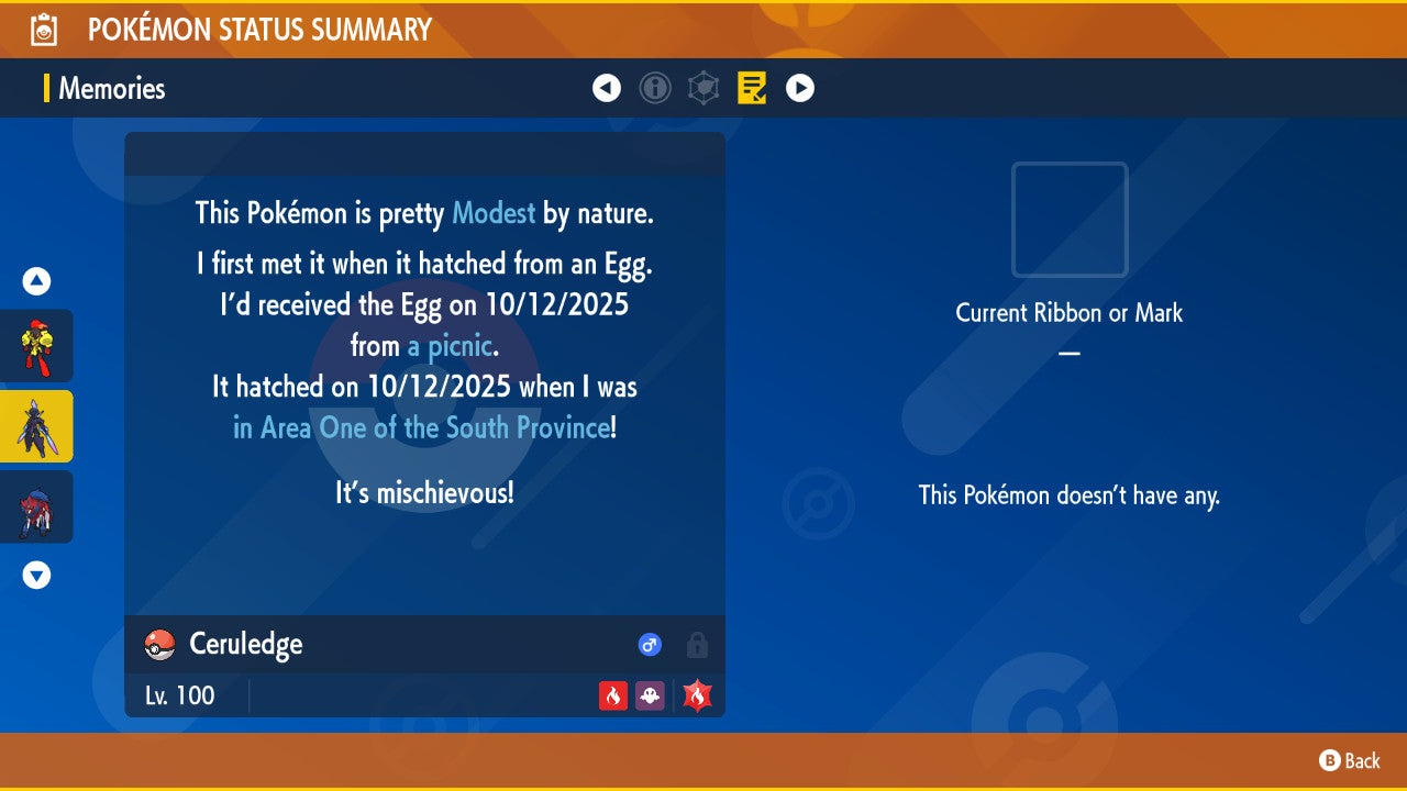 SHINY 6IV CERULEDGE / Pokémon Scarlet and Violet / 6IV Pokemon / Shiny Pokemon / Competitive / Fast Trade / Pokerus / Rare Pokemon