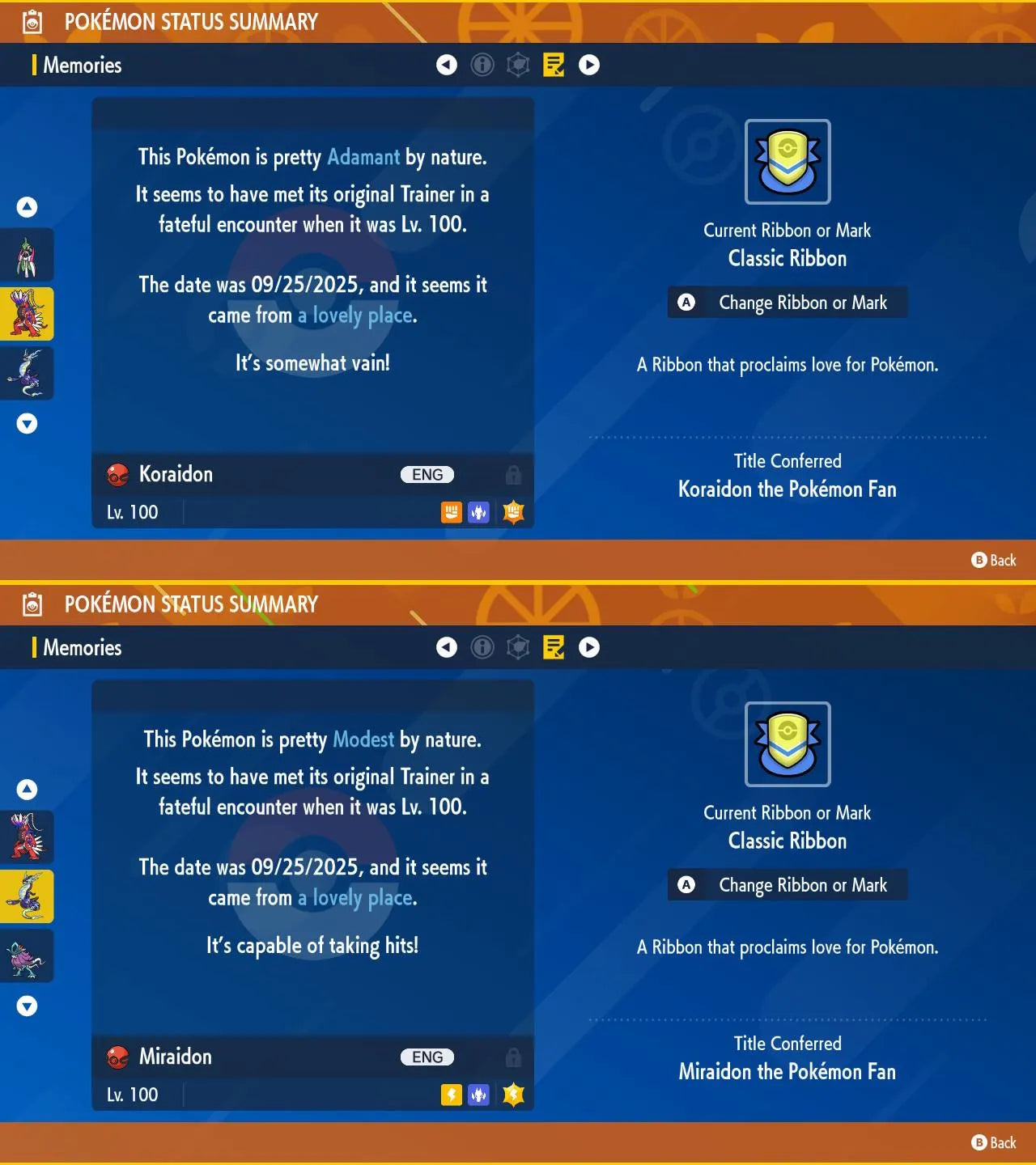 Shiny 6IV KORAIDON and MIRAIDON Bundle Pack GameStop Exclusive Paldea 250926 2025 EV Trained | Scarlet & Violet Pokémon | Battle Ready