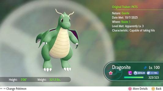 SHINY 6IV Dragonite EV Trained | Pokémon Let’s Go Pikachu & Eevee | Battle Ready Competitive | Free Bonus Shiny | 50% Off Now