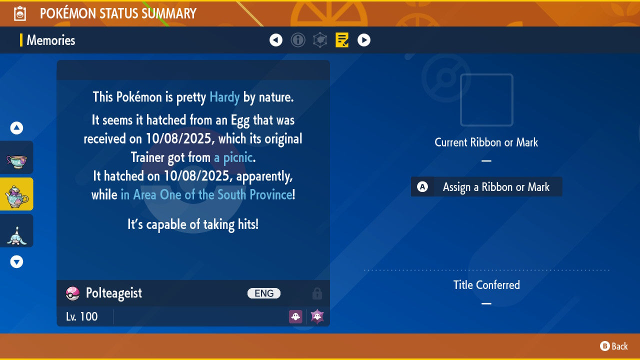 SHINY 6IV POLTEAGEIST / Pokémon Scarlet and Violet / 6IV Pokemon / Shiny Pokemon / Competitive / Fast Trade / Pokerus / Rare Pokemon