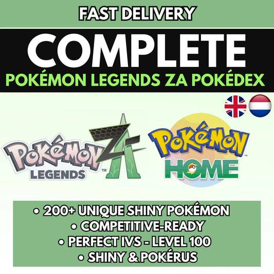 Pokémon Legends ZA Complete Pokédex (200+ Pokémon) / Shiny & Non-Shiny Bundle / Pokémon HOME Instant Delivery