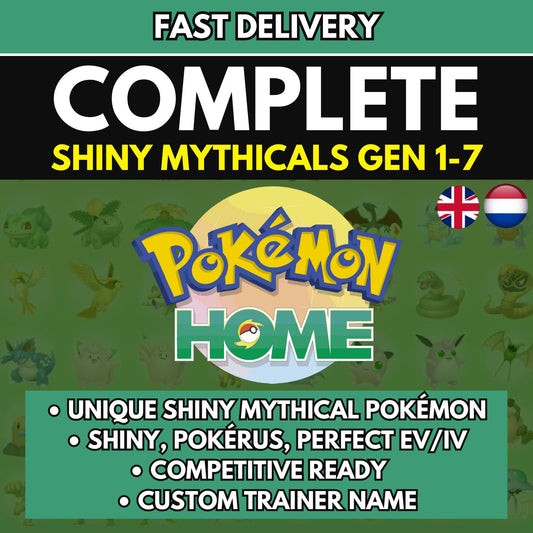 Pokemon HOME 6IV SHINY MYTHICALS / Pokemon Scarlet Violet / Pokemon Sword Shield / Pokemon Lets Go / Pokemon BdSp / Pokemon Legends Arceus