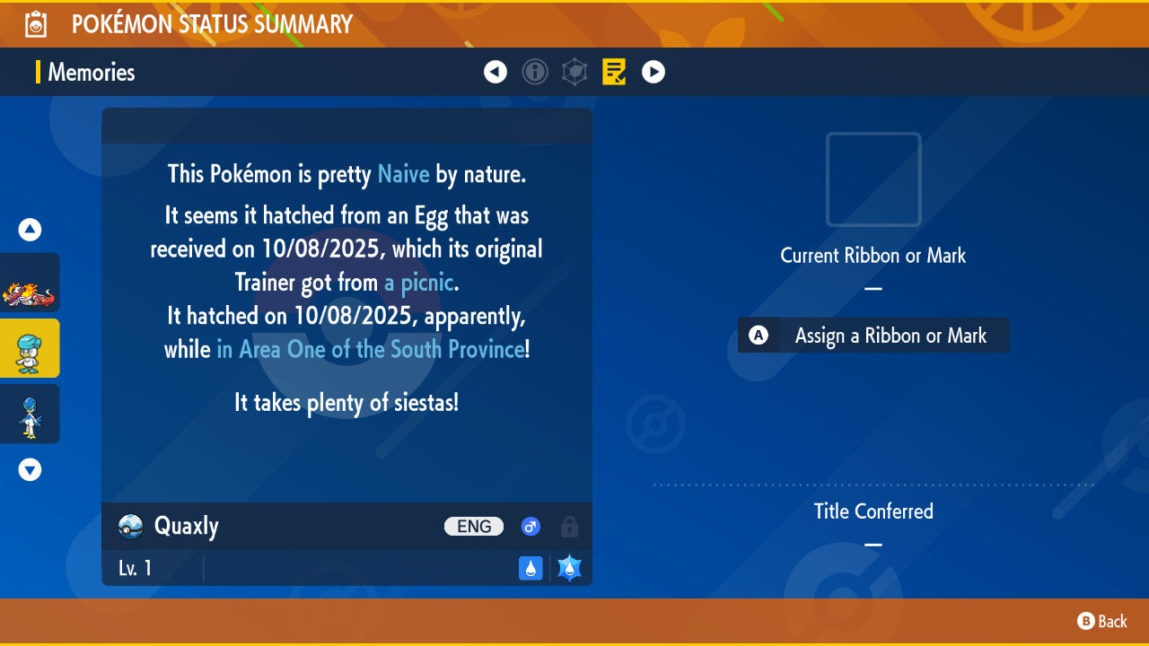 SHINY 6IV QUAXLY / Pokémon Scarlet and Violet / 6IV Pokemon / Shiny Pokemon / Competitive / Fast / Pokerus / Rare Pokemon