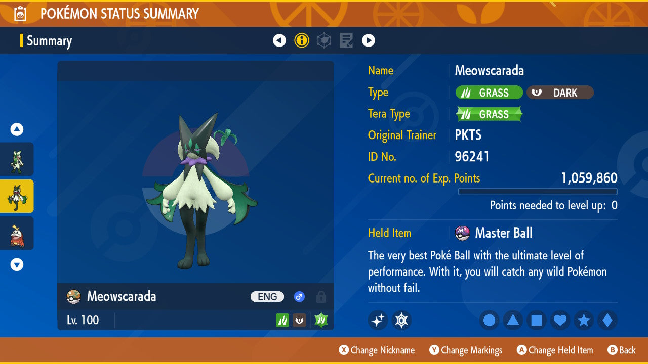 SHINY 6IV MEOWSCARADA / Pokémon Scarlet and Violet / 6IV Pokemon / Shiny Pokemon / Competitive / Fast / Pokerus / Rare Pokemon