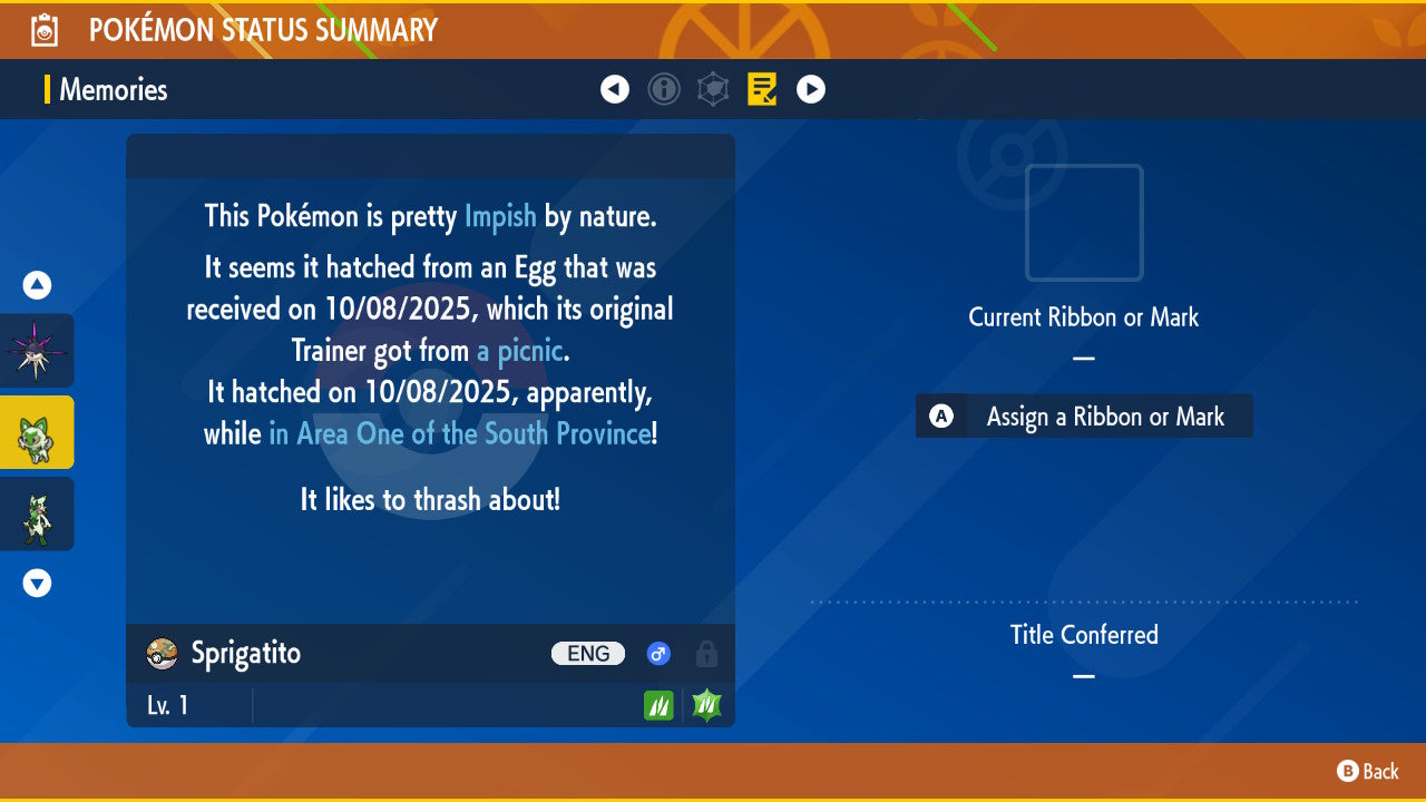 SHINY 6IV SPRIGATITO / Pokémon Scarlet and Violet / 6IV Pokemon / Shiny Pokemon / Competitive / Fast / Pokerus / Rare Pokemon