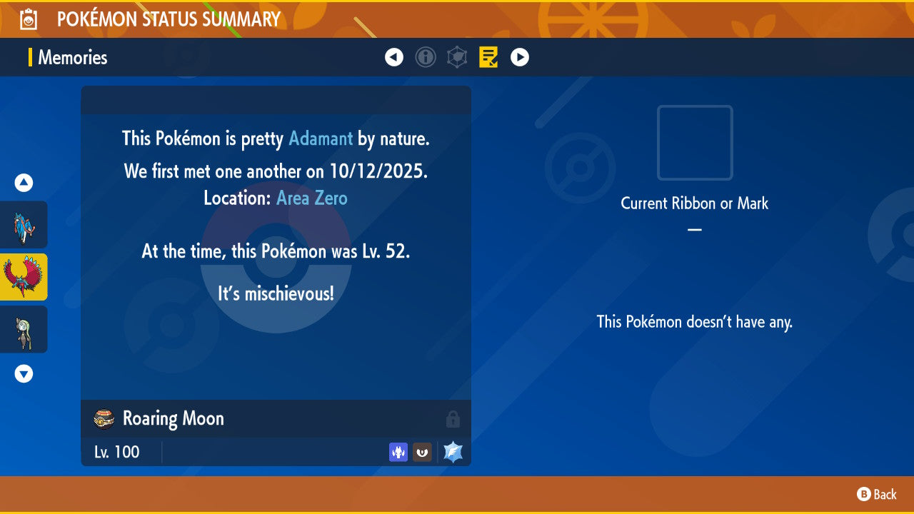 SHINY 6iv ROARING MOON / Pokémon Scarlet and Violet / 6IV Pokemon / Shiny Pokemon / Competitive / Fast / Pokerus / Rare Pokemon