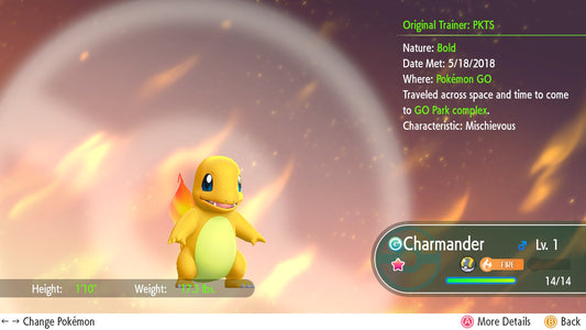 SHINY 6IV Charmander EV Trained | Pokémon Let’s Go Pikachu & Eevee | Battle Ready Competitive | Free Bonus Shiny | 50% Off Now