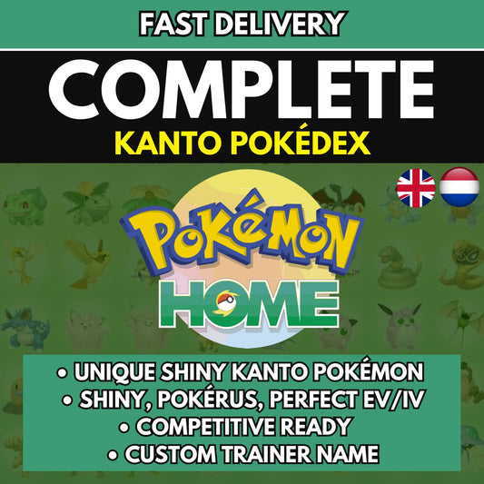 Pokemon HOME 6IV Shiny KANTO POKEDEX / Pokemon Scarlet Violet / Pokemon Sword Shield / Pokemon Lets Go, Pokemon BdSp, Pokemon Legends Arceus