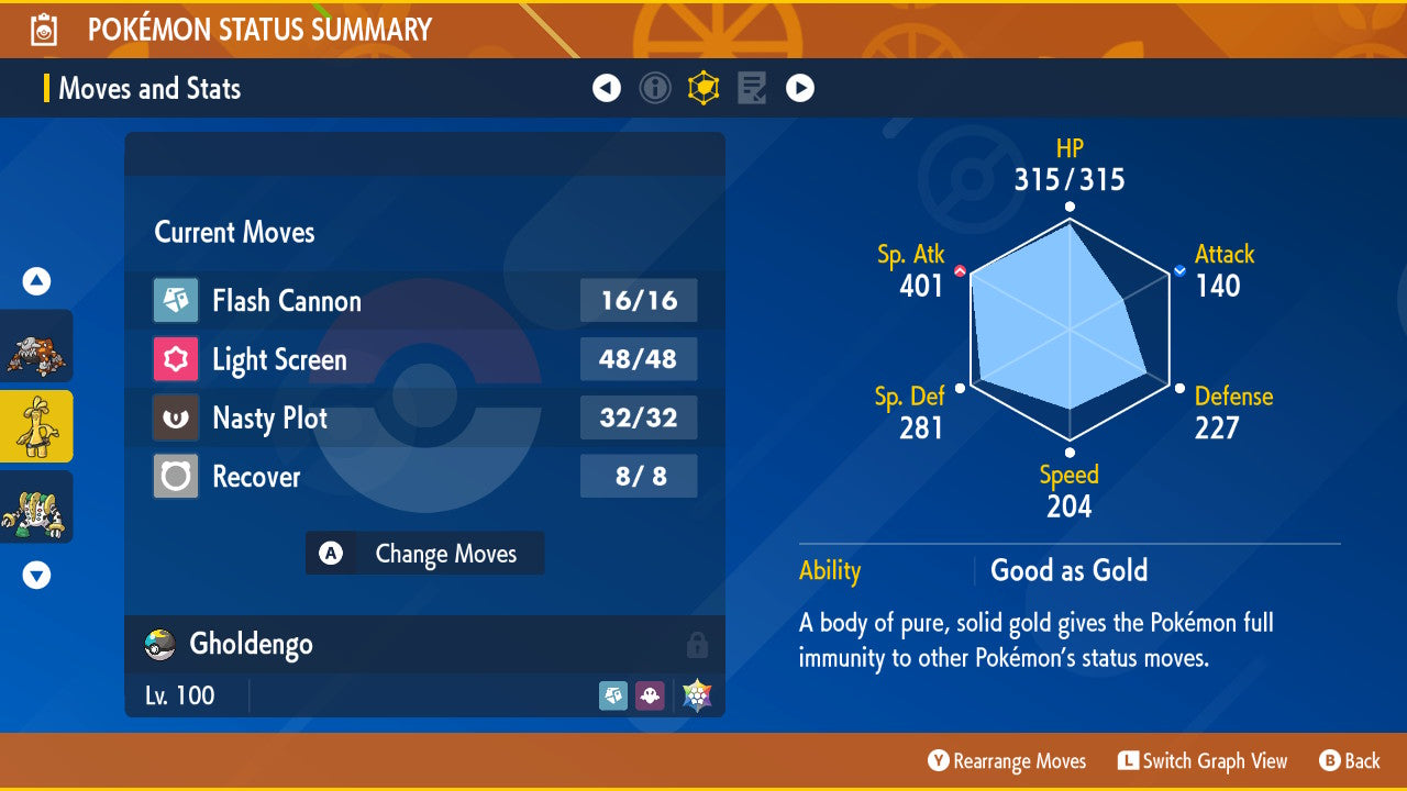 SHINY 6IV GHOLDENGO Ev Trained | Scarlet & Violet Pokémon | Battle Ready Competitive | Free Bonus Shiny | 50% Off Now