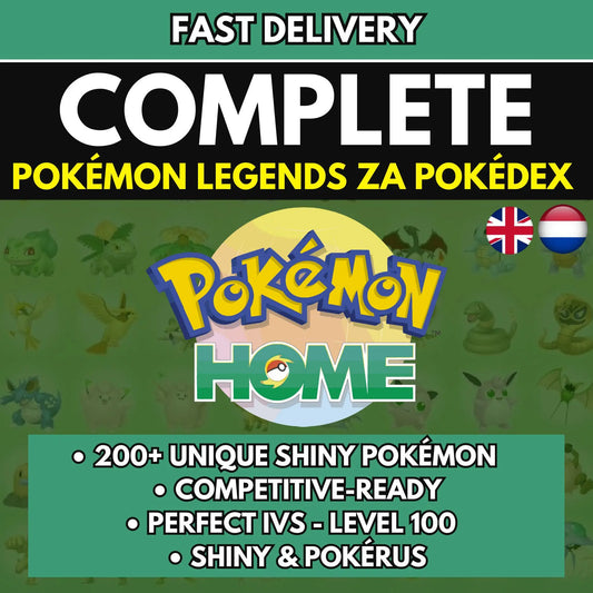 HOME TRANSFER Pokemon Legends Z-A Complete Pokédex (200+ Pokémon) / Shiny & Non-Shiny Bundle / Pokémon HOME Instant Delivery