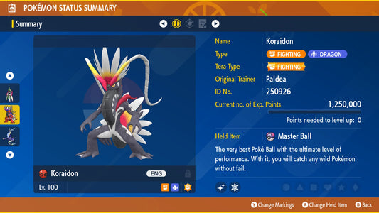 Shiny 6IV KORAIDON GameStop Exclusive Paldea Event EV Trained | Scarlet & Violet Pokémon | Battle Ready | Free Bonus Shiny | 50% Off Now