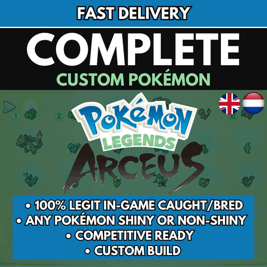 6IV CUSTOM POKÉMON / Pokémon Legends Arceus / Choose Pokemon, Shiny, Level, EV's, Nature, Gender, Moves / Battle Ready + EVs /