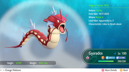 SHINY 6IV Gyarados EV Trained | Pokémon Let’s Go Pikachu & Eevee | Battle Ready Competitive | Free Bonus Shiny | 50% Off Now