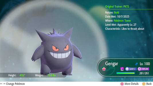 SHINY 6IV Gengar EV Trained | Pokémon Let’s Go Pikachu & Eevee | Battle Ready Competitive | Free Bonus Shiny | 50% Off Now