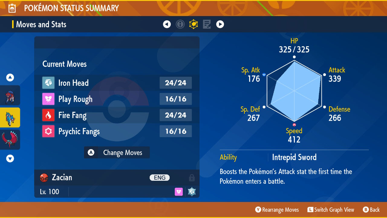 Shiny 6iv ZACIAN CROWNED SWORD / Pokémon Scarlet and Violet / 6IV Pokemon / Shiny Pokemon / Competitive / Pokerus / Rare Pokemon