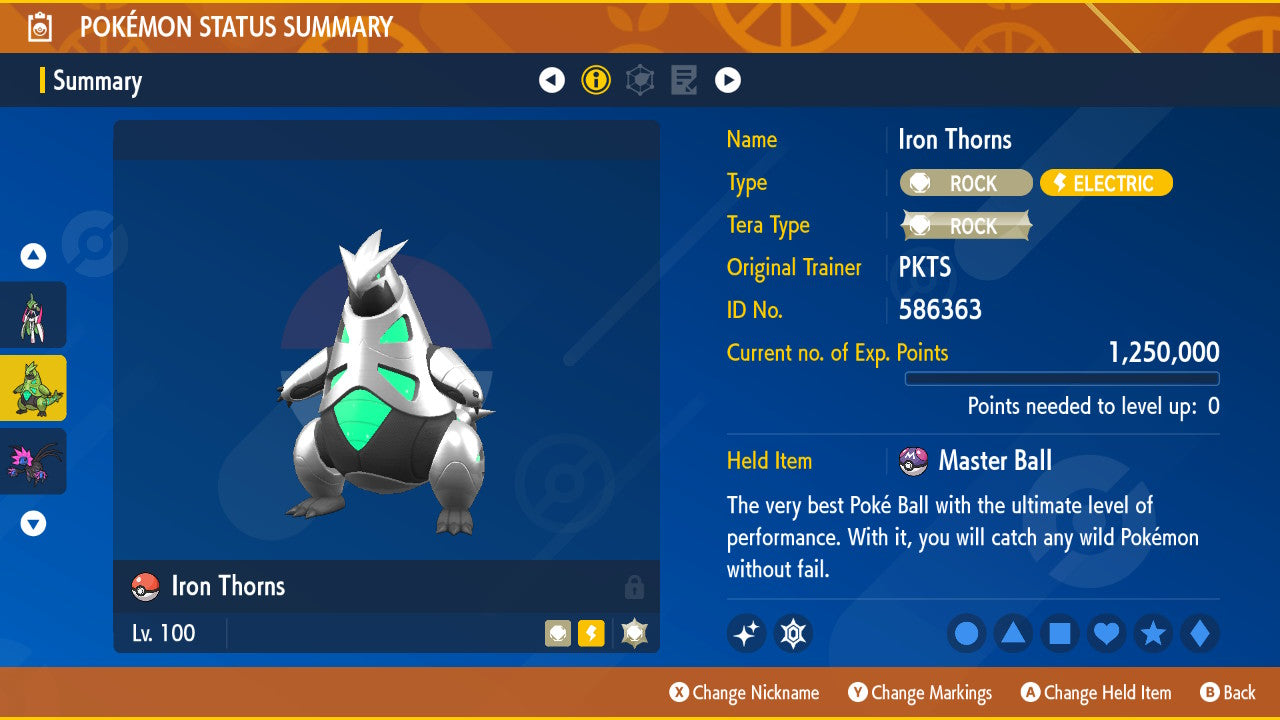 SHINY 6iv IRON THORNS / Pokémon Scarlet and Violet / 6IV Pokemon / Shiny Pokemon / Competitive / Fast Trade / Pokerus / Rare Pokemon