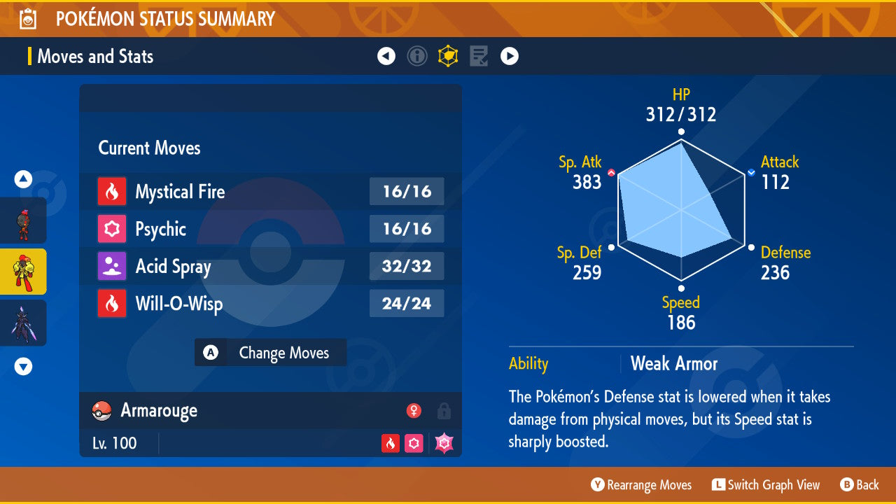 SHINY 6IV ARMAROUGE / Pokémon Scarlet and Violet / 6IV Pokemon / Shiny Pokemon / Competitive / Fast Trade / Pokerus / Rare Pokemon