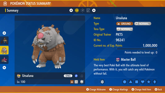 Blood Moon 6IV URSALUNA / Pokémon Scarlet and Violet / 6IV Pokemon / Shiny Pokemon / Competitive / Fast Trade / Pokerus / Rare Pokemon