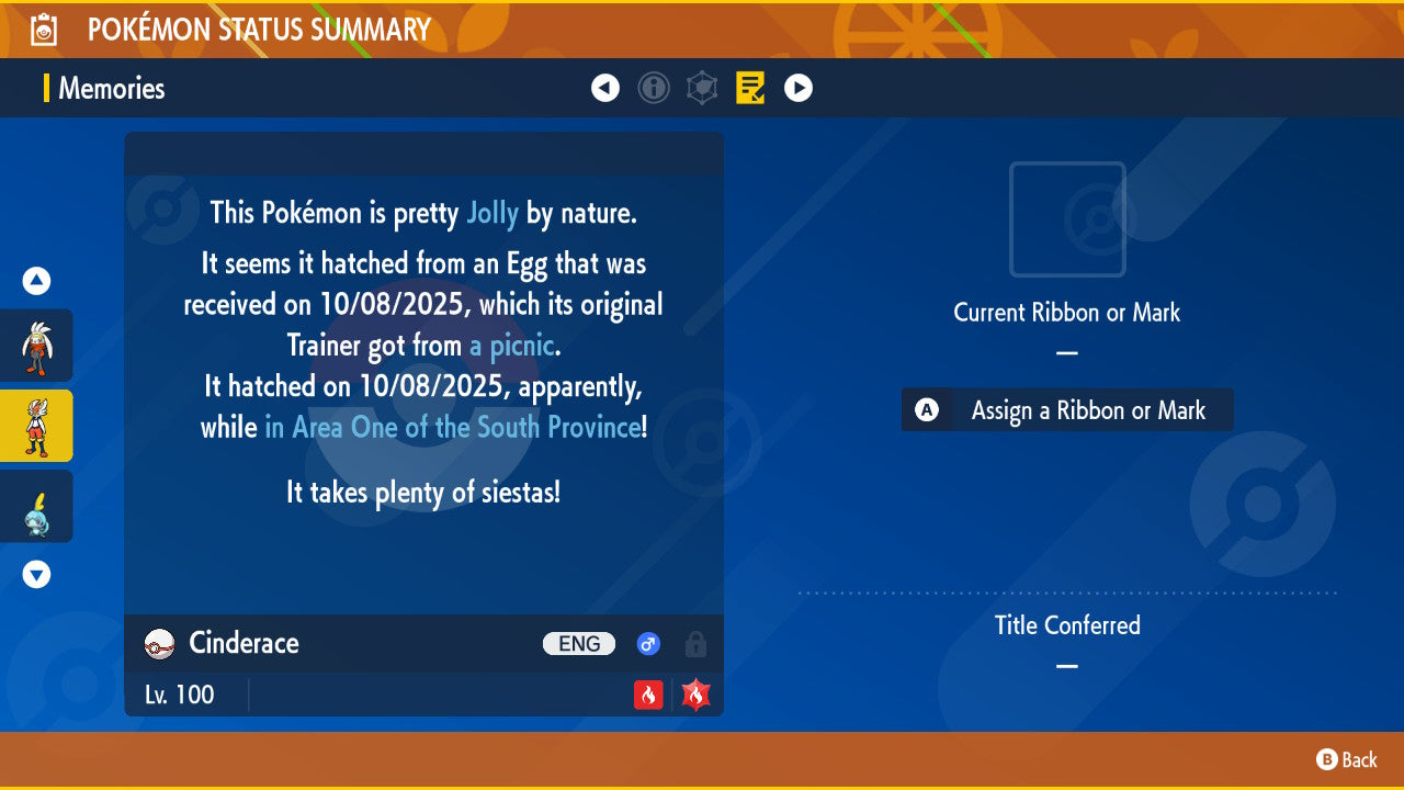 SHINY 6IV CINDERACE / Pokémon Scarlet and Violet / 6IV Pokemon / Shiny Pokemon / Competitive / Fast / Pokerus / Rare Pokemon