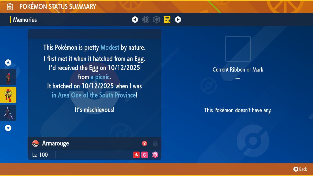 SHINY 6IV ARMAROUGE / Pokémon Scarlet and Violet / 6IV Pokemon / Shiny Pokemon / Competitive / Fast Trade / Pokerus / Rare Pokemon