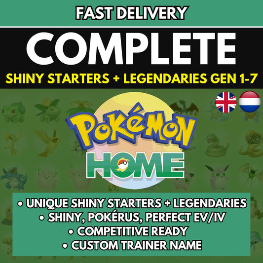 Pokemon HOME 6IV Shiny STARTERS And LEGENDARIES / Pokemon Scarlet Violet / Pokemon Sword Shield / Pokemon BdSp / Pokemon Legends Arceus