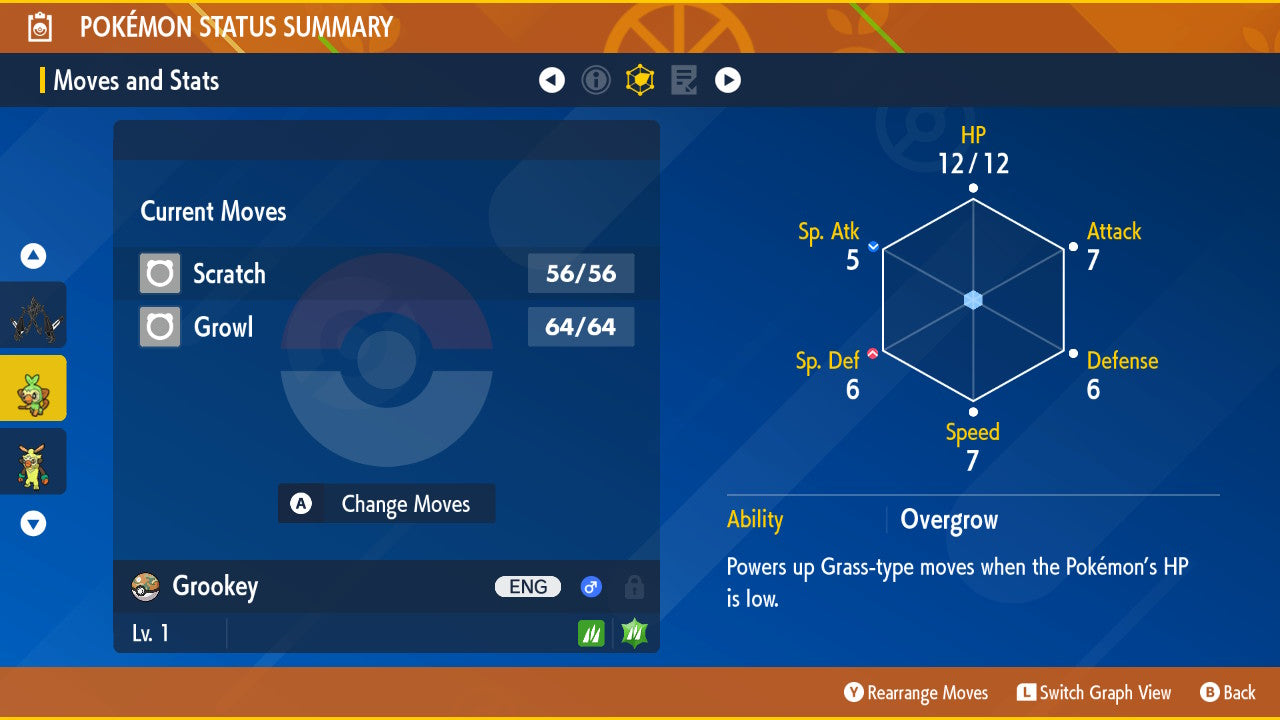 SHINY 6IV GROOKEY / Pokémon Scarlet and Violet / 6IV Pokemon / Shiny Pokemon / Competitive / Fast / Pokerus / Rare Pokemon