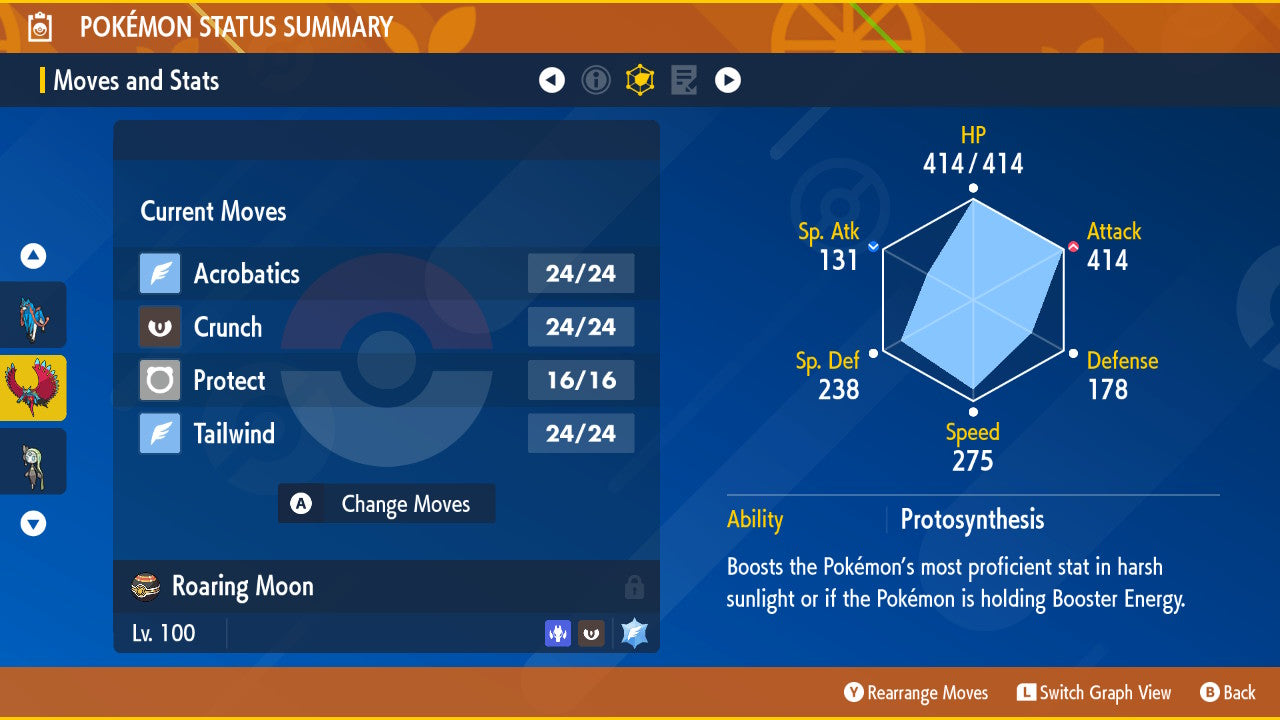 SHINY 6iv ROARING MOON / Pokémon Scarlet and Violet / 6IV Pokemon / Shiny Pokemon / Competitive / Fast / Pokerus / Rare Pokemon