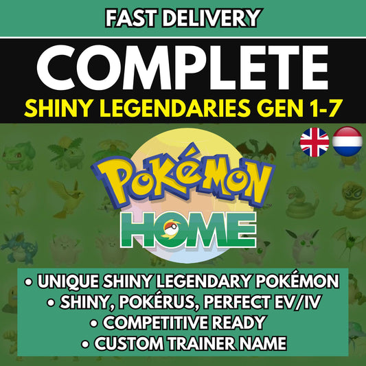 Pokemon HOME 6IV SHINY LEGENDARIES / Pokemon Scarlet Violet / Pokemon Sword Shield / Pokemon Lets Go / Pokemon BdSp / Pokemon Legends Arceus