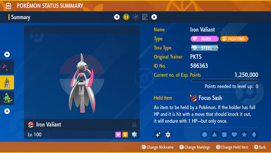 SHINY 6iv IRON VALIANT / Pokémon Scarlet and Violet / 6IV Pokemon / Shiny Pokemon / Competitive / Fast Trade / Pokerus / Rare Pokemon