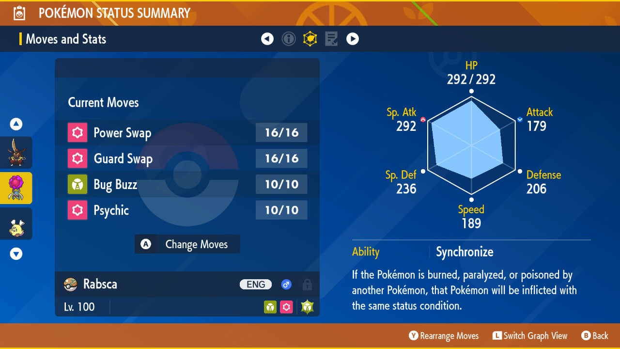 SHINY 6IV RABSCA / Pokémon Scarlet and Violet / 6IV Pokemon / Shiny Pokemon / Competitive / Fast / Pokerus / Rare Pokemon