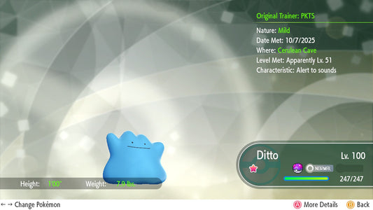 SHINY 6IV Ditto EV Trained | Pokémon Let’s Go Pikachu & Eevee | Battle Ready Competitive | Free Bonus Shiny | 50% Off Now