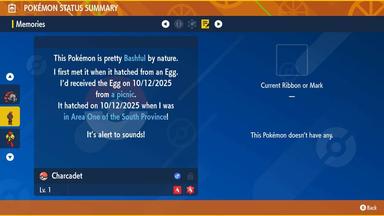 SHINY 6IV CHARCADET / Pokémon Scarlet and Violet / 6IV Pokemon / Shiny Pokemon / Competitive / Fast Trade / Pokerus / Rare Pokemon