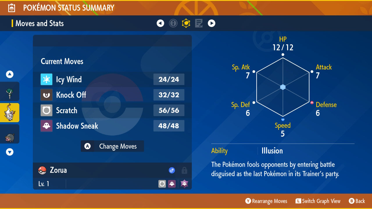 SHINY 6IV Hisuian ZORUA / Pokémon Scarlet and Violet / 6IV Pokemon / Shiny Pokemon / Competitive / Fast / Pokerus / Rare Pokemon
