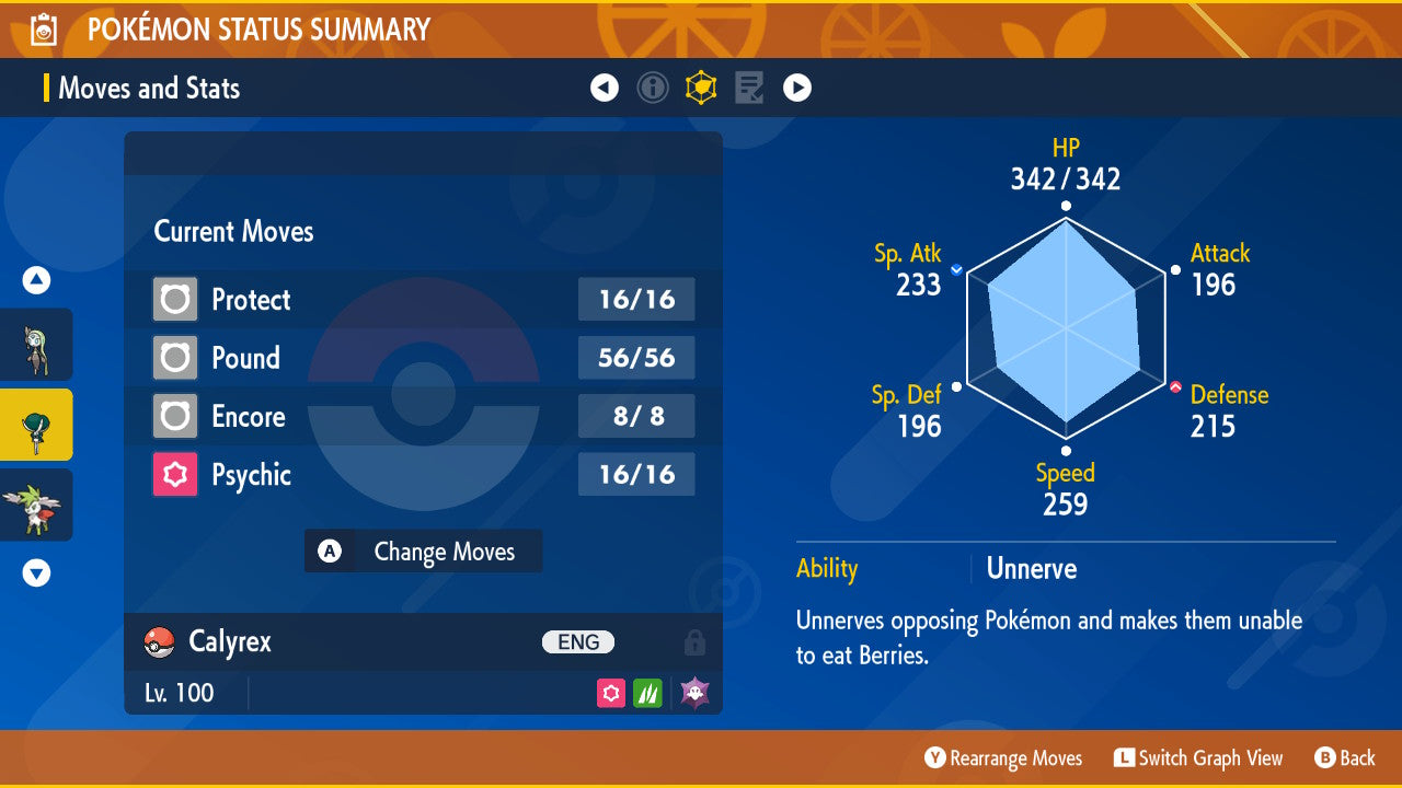 Non-SHINY 6IV CALYREX / Pokémon Scarlet and Violet / 6IV Pokemon / Shiny Pokemon / Competitive / Fast / Pokerus / Rare Pokemon