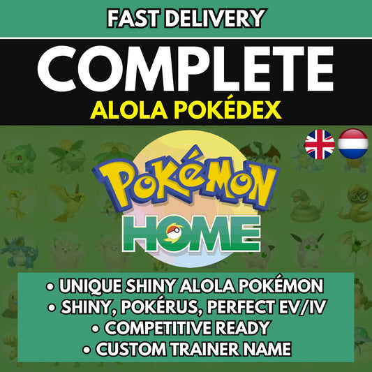 Pokemon HOME 6IV Shiny ALOLA POKEDEX / Pokemon Scarlet Violet / Pokemon Sword Shield, Pokemon Lets Go, Pokemon BdSp, Pokemon Legends Arceus
