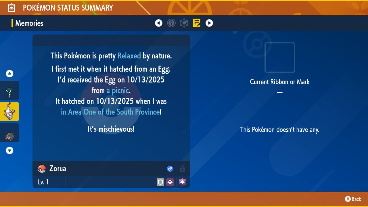 SHINY 6IV Hisuian ZORUA / Pokémon Scarlet and Violet / 6IV Pokemon / Shiny Pokemon / Competitive / Fast / Pokerus / Rare Pokemon