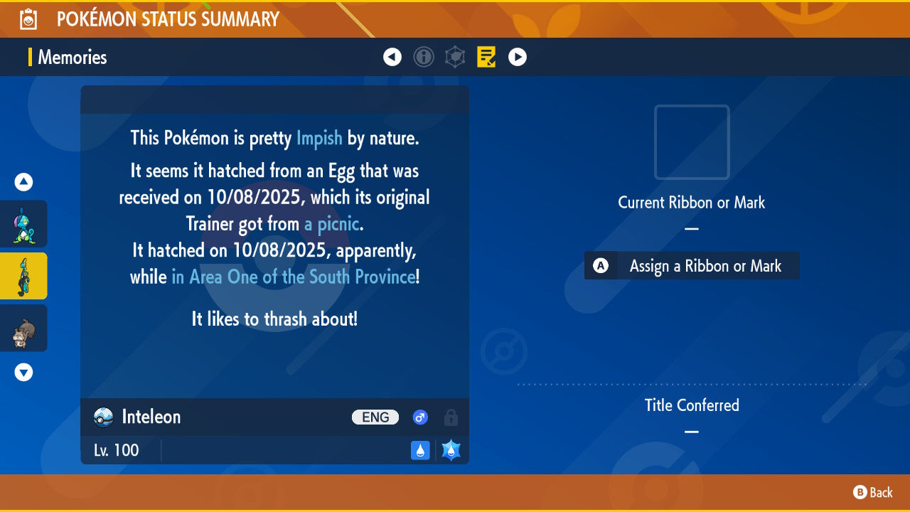 SHINY 6IV INTELEON / Pokémon Scarlet and Violet / 6IV Pokemon / Shiny Pokemon / Competitive / Fast / Pokerus / Rare Pokemon