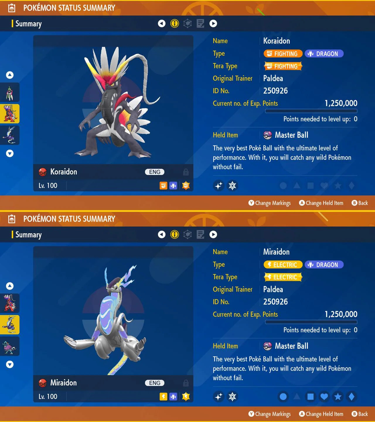 Shiny 6IV KORAIDON and MIRAIDON Bundle Pack GameStop Exclusive Paldea 250926 2025 EV Trained | Scarlet & Violet Pokémon | Battle Ready