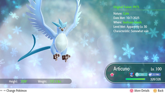 SHINY 6IV Articuno EV Trained | Pokémon Let’s Go Pikachu & Eevee | Battle Ready Competitive | Free Bonus Shiny | 50% Off Now