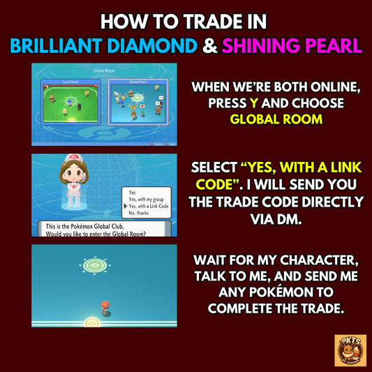 6IV CUSTOM POKÉMON / Pokémon Brilliant Diamond & Shining Pearl / Choose Pokemon, Shiny, Level, EV's, Nature, Gender, Moves / Free Shiny